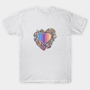 COLORFUL LOVELY HEART T-Shirt